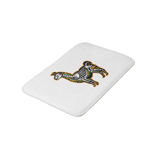 Grappig Halloween Llama Skelet Graphic - Badmat (Gekanteld)