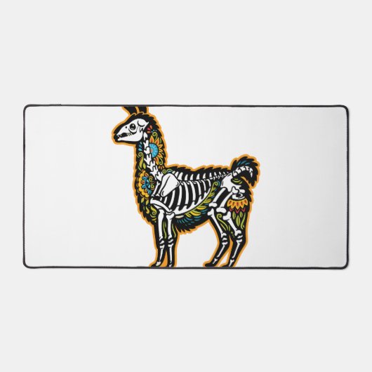 Grappig Halloween Llama Skelet Graphic - Bureaumat (Voorkant)