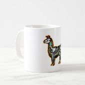 Grappig Halloween Llama Skelet Graphic - Koffiemok (Voorkant links)