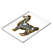 Grappig Halloween Llama Skelet Graphic - Notitieboek (Linkerzijde)