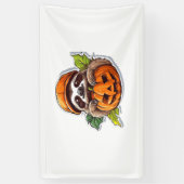 Grappig Halloween Luiaard Sticker Classic T-shirt Spandoek (Verticaal)