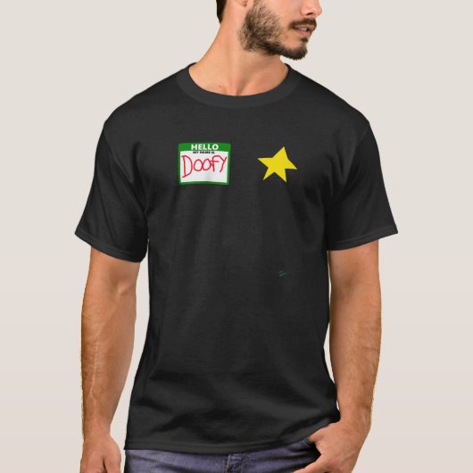 Grappig Halloween officier t-shirt doofy kostuum H (Voorkant)