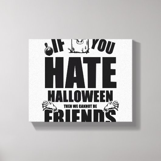 Grappig Halloween ontwerp voor het Halloween feest Canvas Afdruk (Voorkant)
