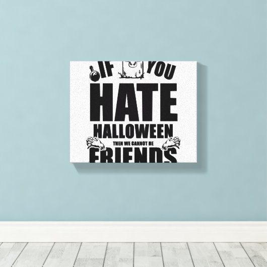 Grappig Halloween ontwerp voor het Halloween feest Canvas Afdruk (Insitu (Houten vloer))