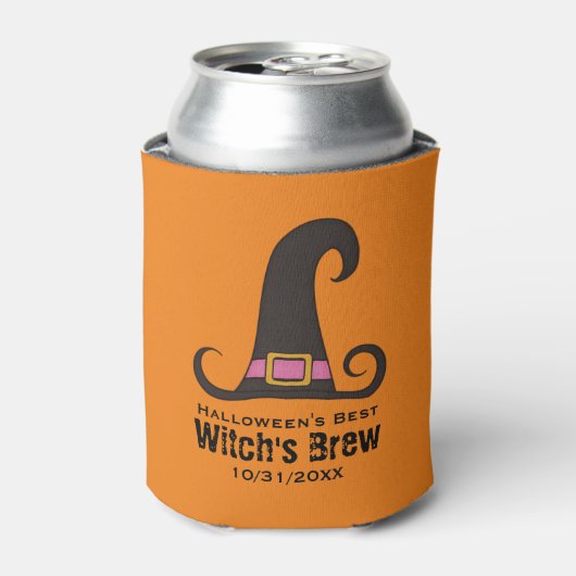Grappig Halloween Party Witch's Brew Bier Blikjeskoeler (Blikje Voorkant)