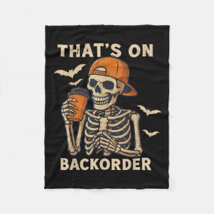 Grappig Halloween Pharmacy Tech Skeleton Dat Is Te Fleece Deken