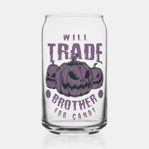 Grappig Halloween pompoen glas