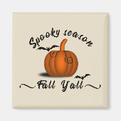 Grappig Halloween pompoen seizoen is hier Magneet (Voorkant)