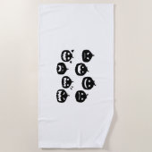 Grappig Halloween Pumpkins Halloween Feest Hallowe Strandlaken (Voorkant)