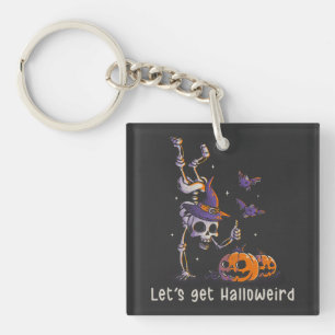 Grappig Halloween Quote Laten we Halloween Pun kri Sleutelhanger