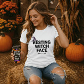 Grappig Halloween Shirt; Resting Witch Face Pun T-shirt