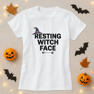 Grappig Halloween Shirt; Resting Witch Face Pun T-shirt