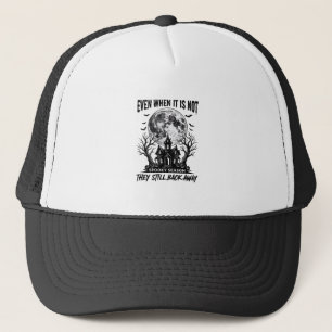 Grappig Halloween-shirt Spookseizoen Wegloopontwer Trucker Pet