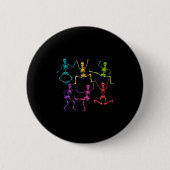 grappig Halloween, skelet dansen Ronde Button 5,7 Cm (Voorkant)