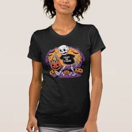 Grappig Halloween Skeleton "Trick or T-Bone T-shirt