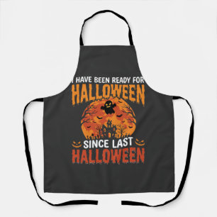 Grappig Halloween Spukhuis Spook Maan Ontwerp Schort