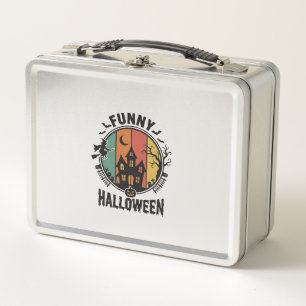 Grappig Halloween Spukhuis Vintage Vector Ontwerp