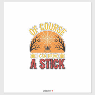 Grappig Halloween Stok Overschakelen Spinnenweb Sh Sticker
