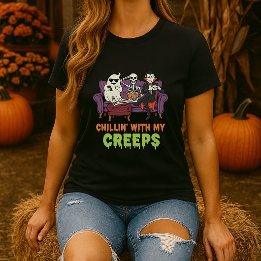 Grappig Halloween T-shirt; Chillin met mijn Creeps T-shirt