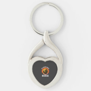 Grappig Halloween Verpleegster Heks Bezem Kostuum Sleutelhanger