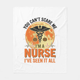 Grappig Halloween Verpleegster Vintage Medisch Ont Fleece Deken