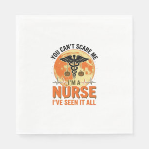 Grappig Halloween Verpleegster Vintage Medisch Ont Servet