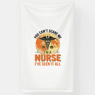 Grappig Halloween Verpleegster Vintage Medisch Ont Spandoek
