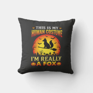 Grappig Halloween Vos Mens Kostuum Kussen