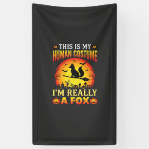 Grappig Halloween Vos Mens Kostuum Spandoek