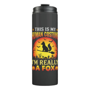Grappig Halloween Vos Mens Kostuum Thermosbeker