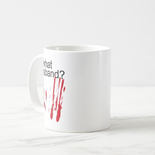 Grappig Halloween Wat Man Bloederige Handafdruk Bl Koffiemok (Voorkant links)