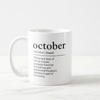 Grappig Halloween-woordenboekcadeau voor oktober Koffiemok