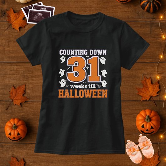 Grappig Halloween Zwangerschap T-shirt; 31 Weken A T-shirt