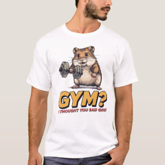 Grappig Hamster Gym T-Shirt – Ik Dacht Dat Je Gin