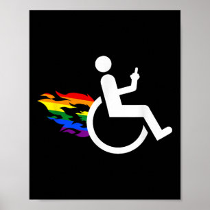 Grappig Handicaps Gehandicapt Lesbisch Ampute Lgbt Poster