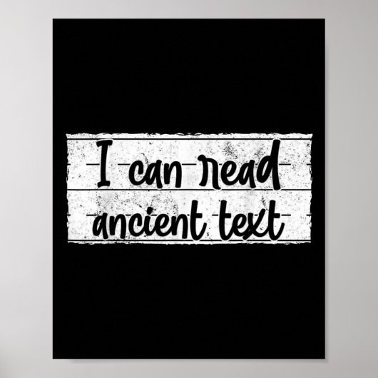Grappig handschrift, ik kan oude teksten lezen poster (Voorkant)