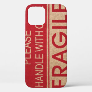 Grappig handvat met zorg, breekbaar bord Hoesje-Ma iPhone 12 Hoesje