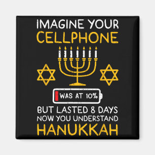 Grappig Hanukkah Stel Je Mobiele Telefoon Chanukah Magneet