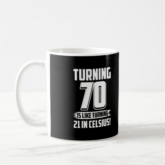 Grappig Happy 70th Birthday Koffiemok (Links)