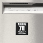 Grappig Happy 70th Birthday Magneet (Insitu (Vaatwasser))