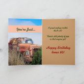 Grappig Happy 80th Birthday  Truck 80A Kaart (Binnen)