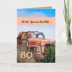 Grappig Happy 80th Birthday Truck 80A Kaart