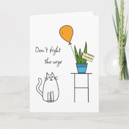 Grappig Happy Birthday Cat Voeg een naam toe Wensk Kaart