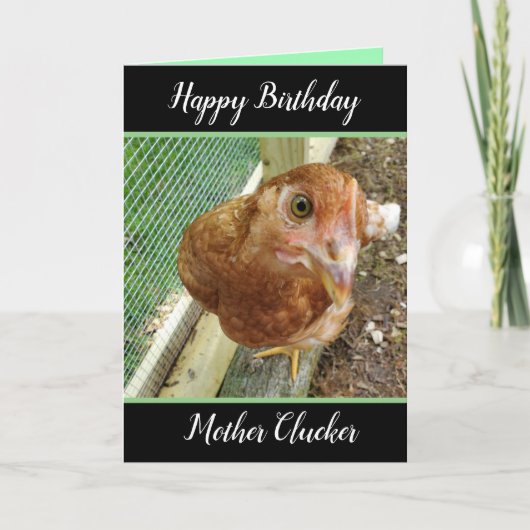 Grappig Happy Birthday Chicken Kaart (Voorkant)