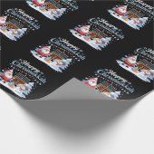 Grappig Happy Chrismukkah Santa Menorah Vakantie Cadeaupapier (Hoek)