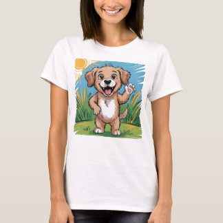 Grappig Happy Dog Kinder T-Shirt – Schattigee Cart