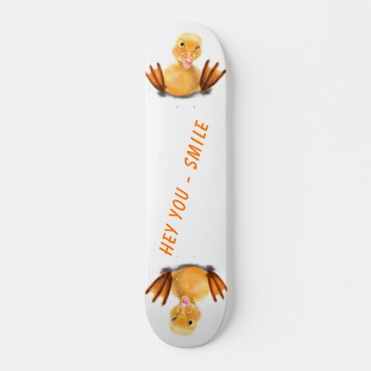 Grappig Happy Duck Skateboard - Smile (Voorkant)