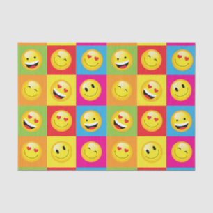 Grappig Happy Emoji Smilie Gezichten Kinder Party Tissuepapier