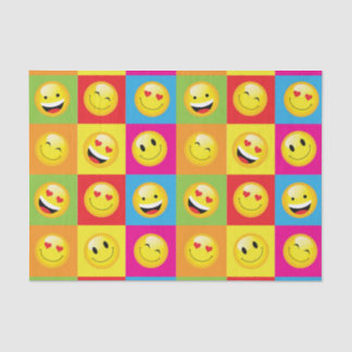 Grappig Happy Emoji Smilie Gezichten Kinder Party Tissuepapier