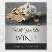 Grappig Happy Hearts Valentijnsdag Wine Label Wijn Etiket (Enkel label)